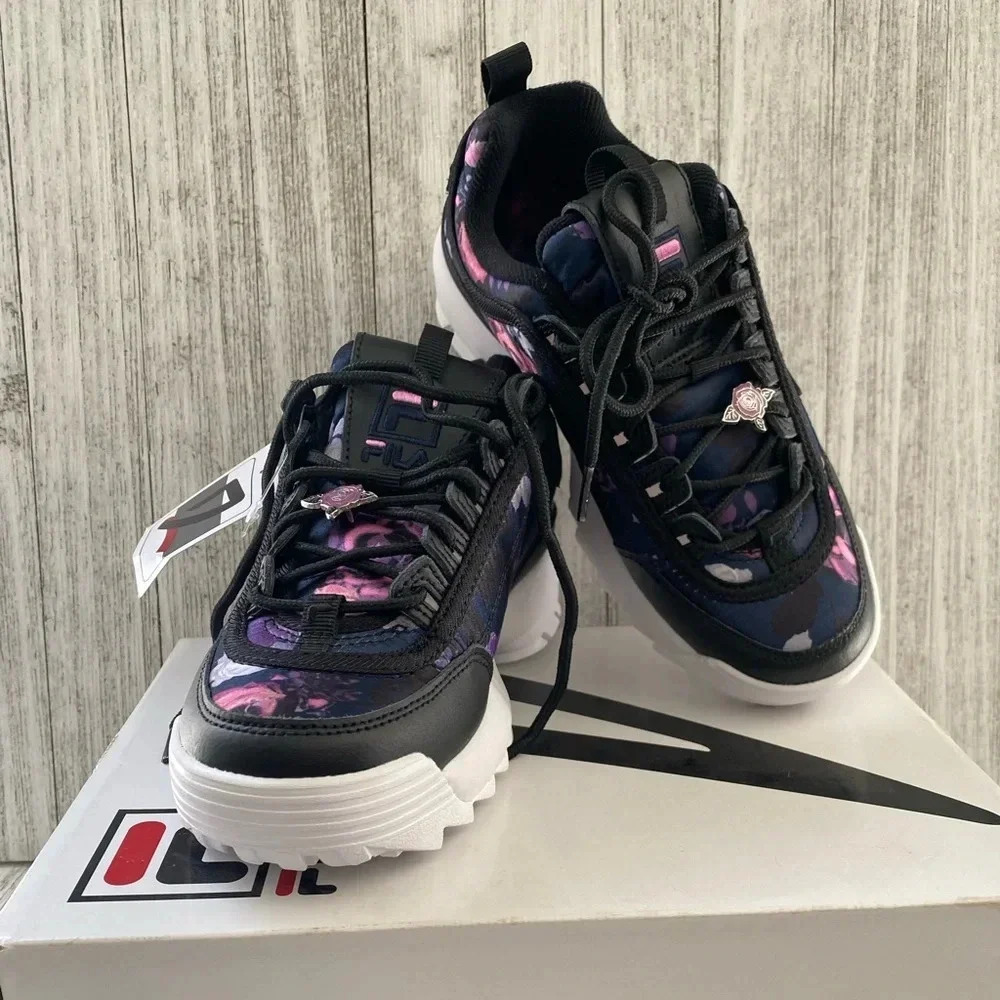 NWT - FILA - Disruptor 2 Midnight Garden Shoes Size 6